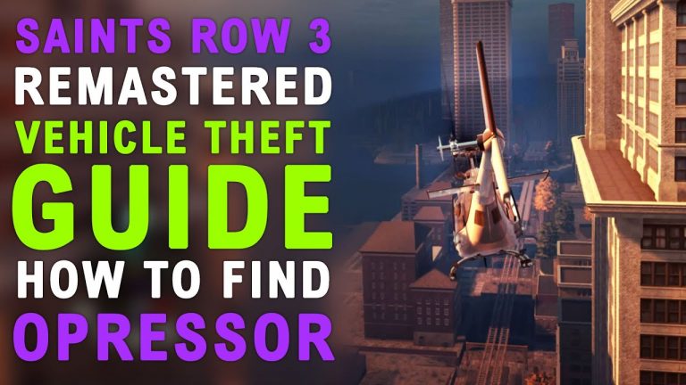 Saints Row The Third Remastered How To Get the Oppressor