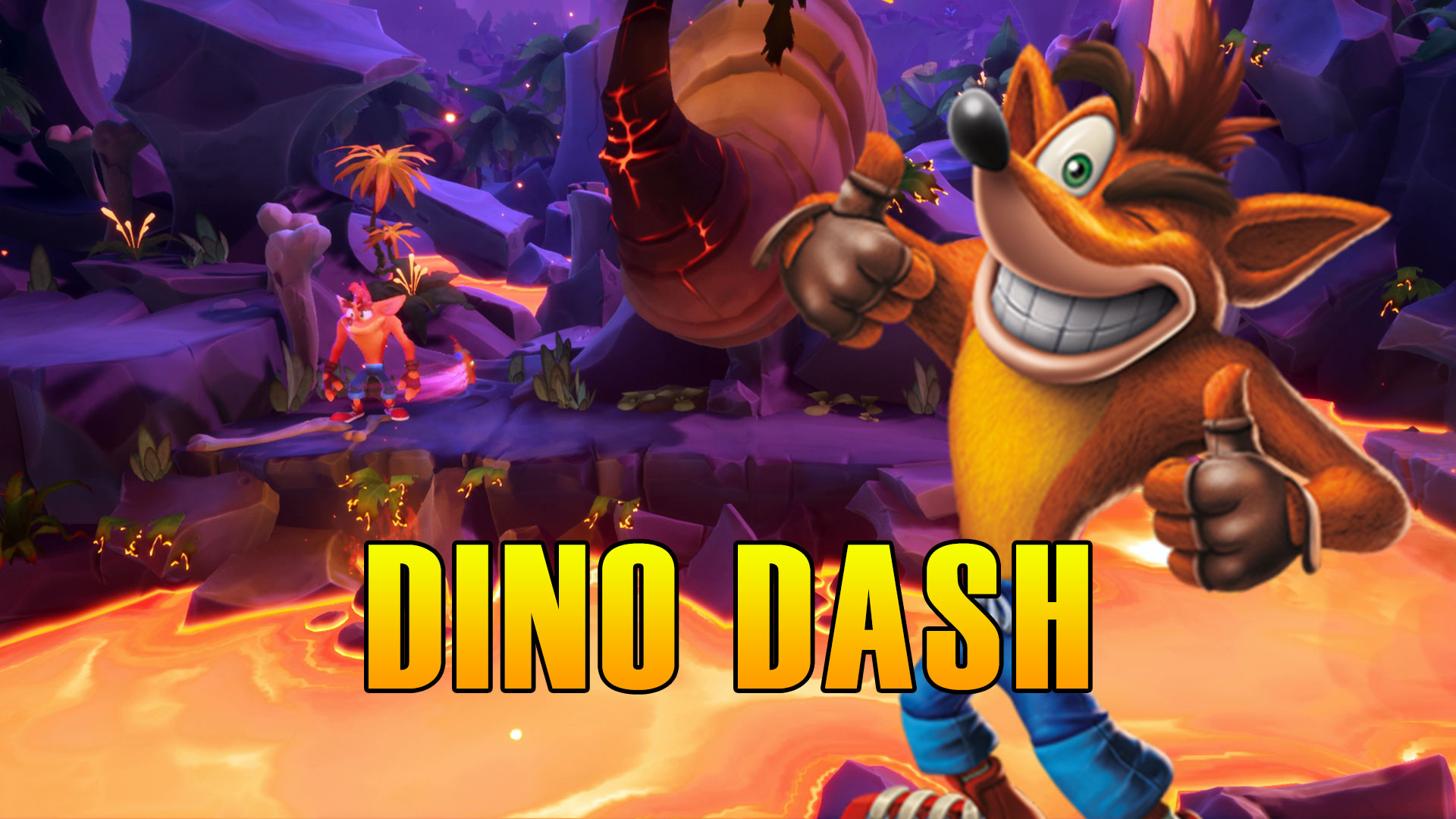 Dino Dash Hidden Gem Flash Back Tape & Bonus Path Crash Bandicoot 4